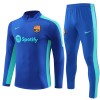 Sudadera De Entrenamiento Barcelona Dark Cremallera De Cuarto 23-24 Azul - Niño